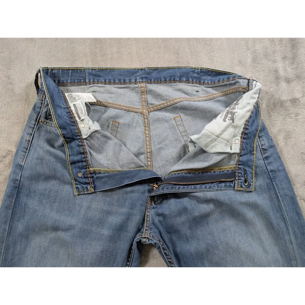 Levi's 505 Straight Leg Jeans Mens 38x32 Blue Denim Classic Casual Workwear